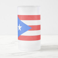 Frosted Glass Mok met vlag van Puerto Rico, Vereni