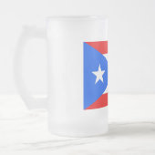 Frosted Glass Mok met vlag van Puerto Rico, Vereni (Links)