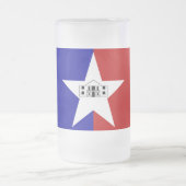 Frosted Glass Mok met vlag van San Antonio, Vereni (Center)