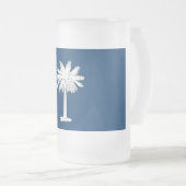 Frosted Glass Mok met vlag van South Carolina, Ver (Voorkant rechts)