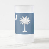 Frosted Glass Mok met vlag van South Carolina, Ver (Center)