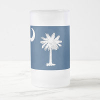 Frosted Glass Mok met vlag van South Carolina, Ver