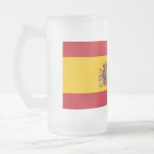 Frosted Glass Mok met vlag van Spanje (Links)