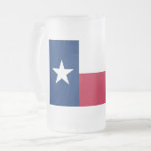 Frosted Glass Mok met vlag van Texas, Verenigde St (Voorkant links)