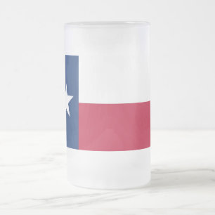 Frosted Glass Mok met vlag van Texas, Verenigde St