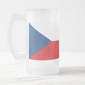 Frosted Glass Mok met vlag van Tsjechië (Links)