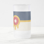 Frosted Glass Mok met vlag van Tulsa, Oklahoma (Center)