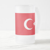 Frosted Glass Mok met vlag van Turkije (Voorkant rechts)