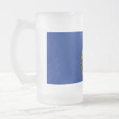 Frosted Glass Mok met vlag van Vermont, Verenigde (Links)