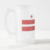 Frosted Glass Mok met vlag van Washington DC, USA (Links)