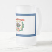 Frosted Glass Mok met vlag van West Virginia State (Voorkant rechts)
