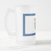 Frosted Glass Mok met vlag van West Virginia State (Links)