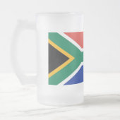 Frosted Glass Mok met vlag van Zuid-Afrika (Links)