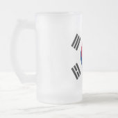 Frosted Glass Mok met vlag van Zuid-Korea (Links)