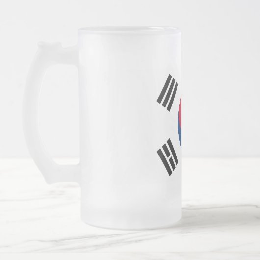 Frosted Glass Mok met vlag van Zuid-Korea (Links)