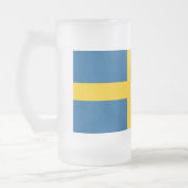 Frosted Glass Mok met vlag van Zweden (Links)