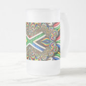 Frosted Glass Mok met Zuid-Afrikaanse kleuren ontw (Voorkant rechts)