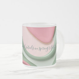 Frosted glass mug in stylish graphic matglas koffiemok