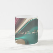 Frosted glass mug in stylish graphic matglas koffiemok (Voorkant rechts)