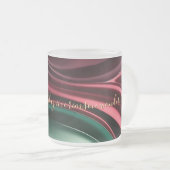 Frosted glass mug in stylish graphic matglas koffiemok (Voorkant rechts)