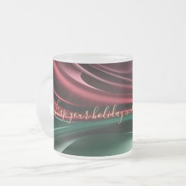 Frosted glass mug in stylish graphic matglas koffiemok