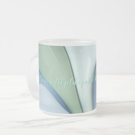 Frosted glass mug in stylish graphic matglas koffiemok (Voorkant links)