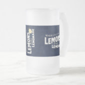 Frosted Glass Mug Matte Finish Optimism Quote Matglas Bierpul (Voorkant rechts)