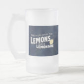 Frosted Glass Mug Matte Finish Optimism Quote Matglas Bierpul (Links)