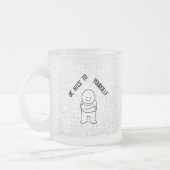 ☕ Frosted Glass Mug with "Be Nice To Yourself"  Matglas Koffiemok (Links)