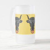 Frosted Glass Mug with flag of Uri, Switzerland Matglas Bierpul (Voorkant links)