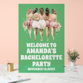 Frosted Green Acryl Bachelorette Welkom Teken Acryl Bord (Huwelijk)
