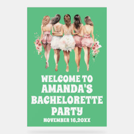 Frosted Green Acryl Bachelorette Welkom Teken Bord