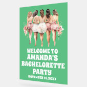 Frosted Green Acryl Bachelorette Welkom Teken Bord (Hoek)