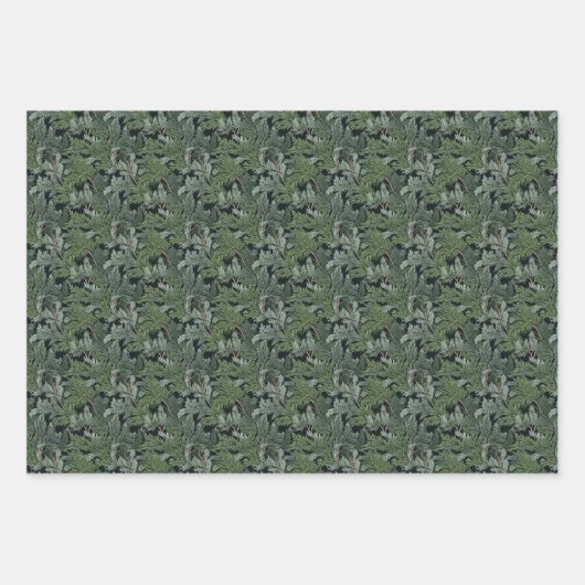 Frosted Green Twigs Inpakpapier Vel (Voorkant 3)