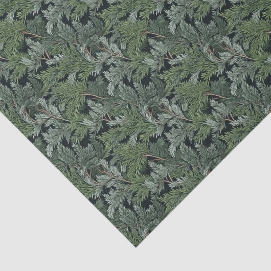 Frosted Green Twigs Tissuepapier (Detail)