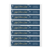 Frosted Greeting Vakantieadres Label Navy (Vel)