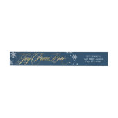 Frosted Greeting Vakantieadres Label Navy (Individueel)