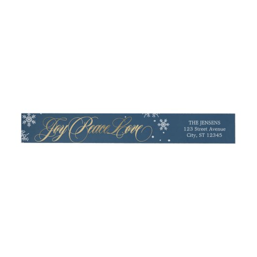Frosted Greeting Vakantieadres Label Navy (Individueel)
