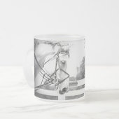 Frosted Grey Horse mok (Voorkant links)
