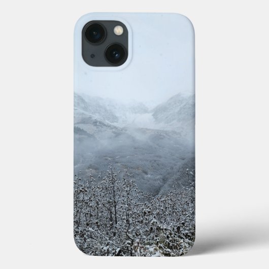 Frosted Grey Schilderachtig Mountain iPhone Case (Achterkant)