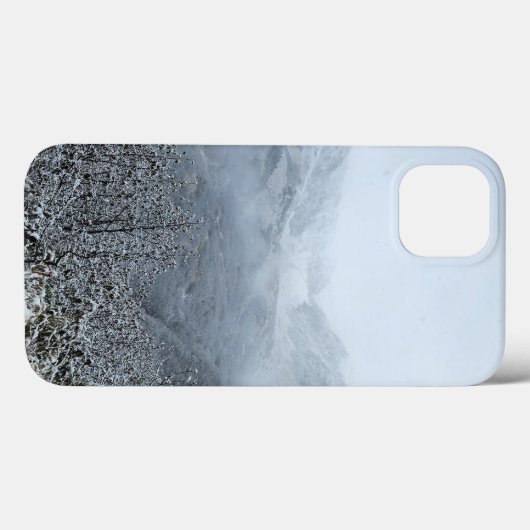 Frosted Grey Schilderachtig Mountain iPhone Case (Achterkant (horizontaal))