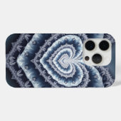Frosted Heart Winter's Lace Fractal Case-Mate iPhone Case (Achterkant (horizontaal))