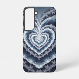 Frosted Heart Winter's Lace Fractal Samsung Galaxy Hoesje