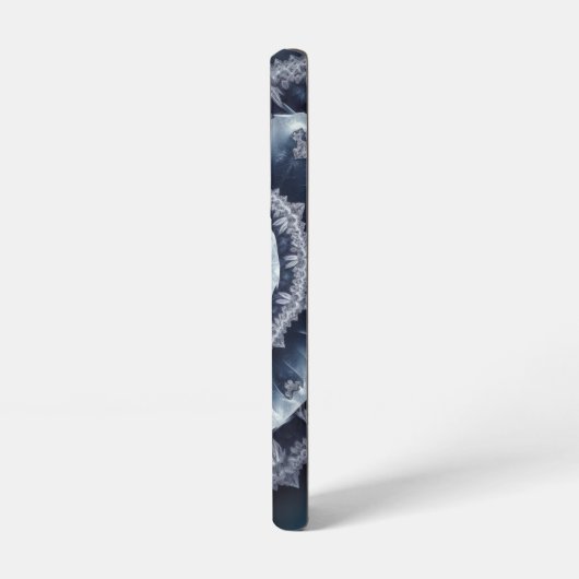 Frosted Heart Winter's Lace Fractal Samsung Galaxy Hoesje (Linkerkant)