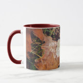 Frosted herfst eikenbladeren mok (Links)