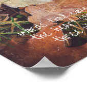 Frosted herfst eikenbladeren poster (Hoek)