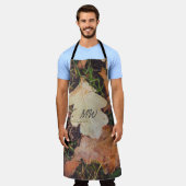 Frosted herfst eikenbladeren schort (Gedragen)