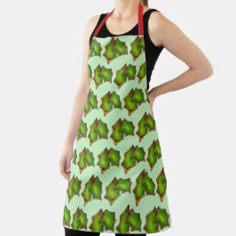 Frosted Holly Leaves Leaf Sugar Cookie Kerstmis Schort