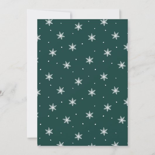 Frosted Holly | Schattige modern feestje Kaart (Achterkant)