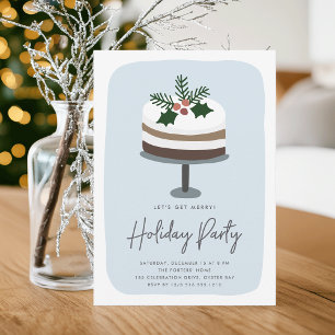 Frosted Holly   Schattige modern feestje Kaart
